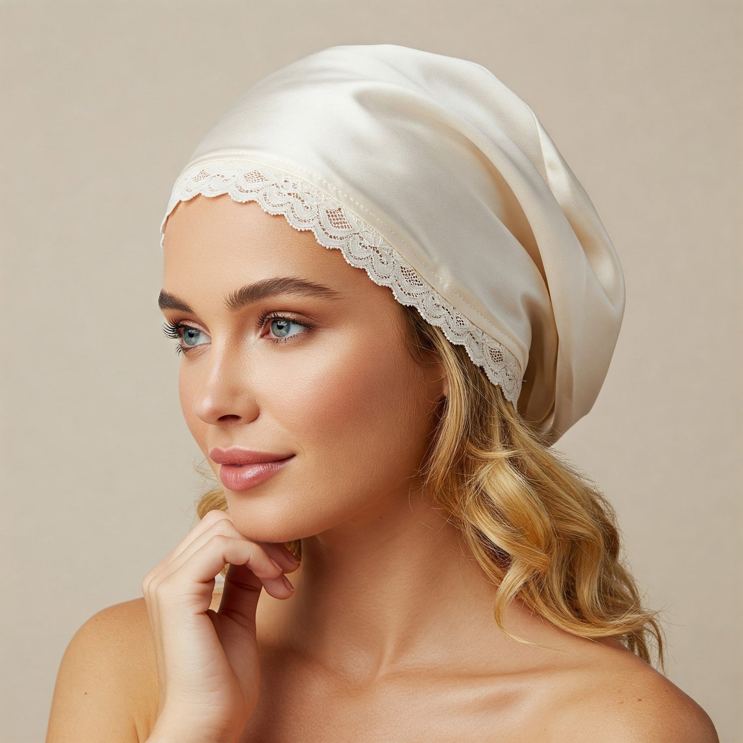 bonnet en satin bonnet en soie bonnet de nuit