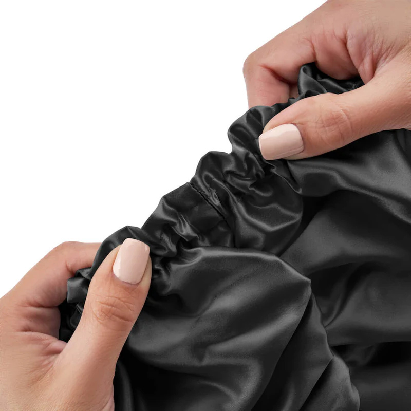 Bonnet de nuit turban en soie + Chouchou en soie offert