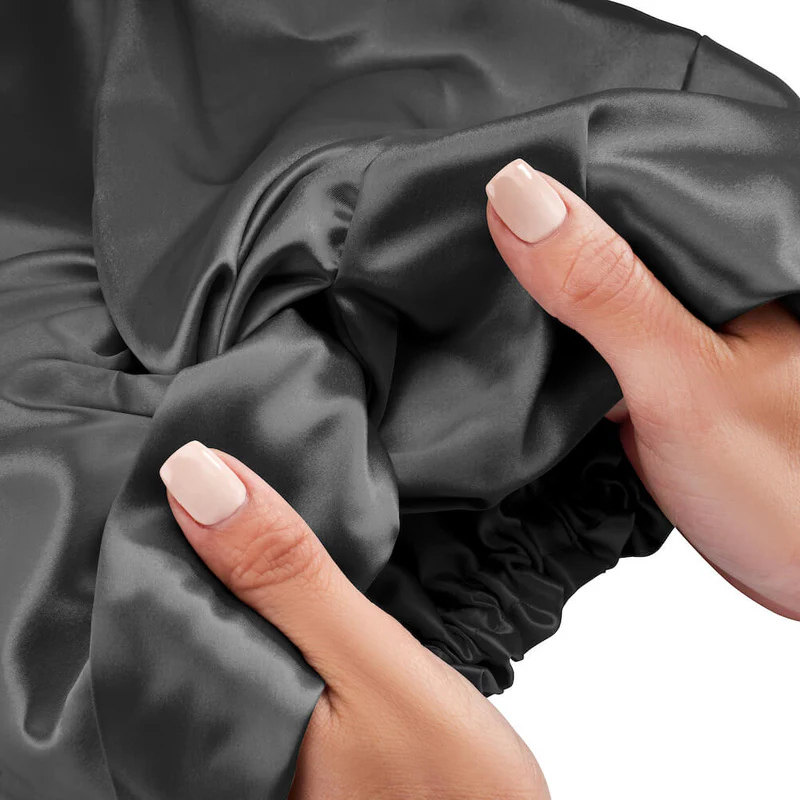 Bonnet de nuit turban en soie + Chouchou en soie offert