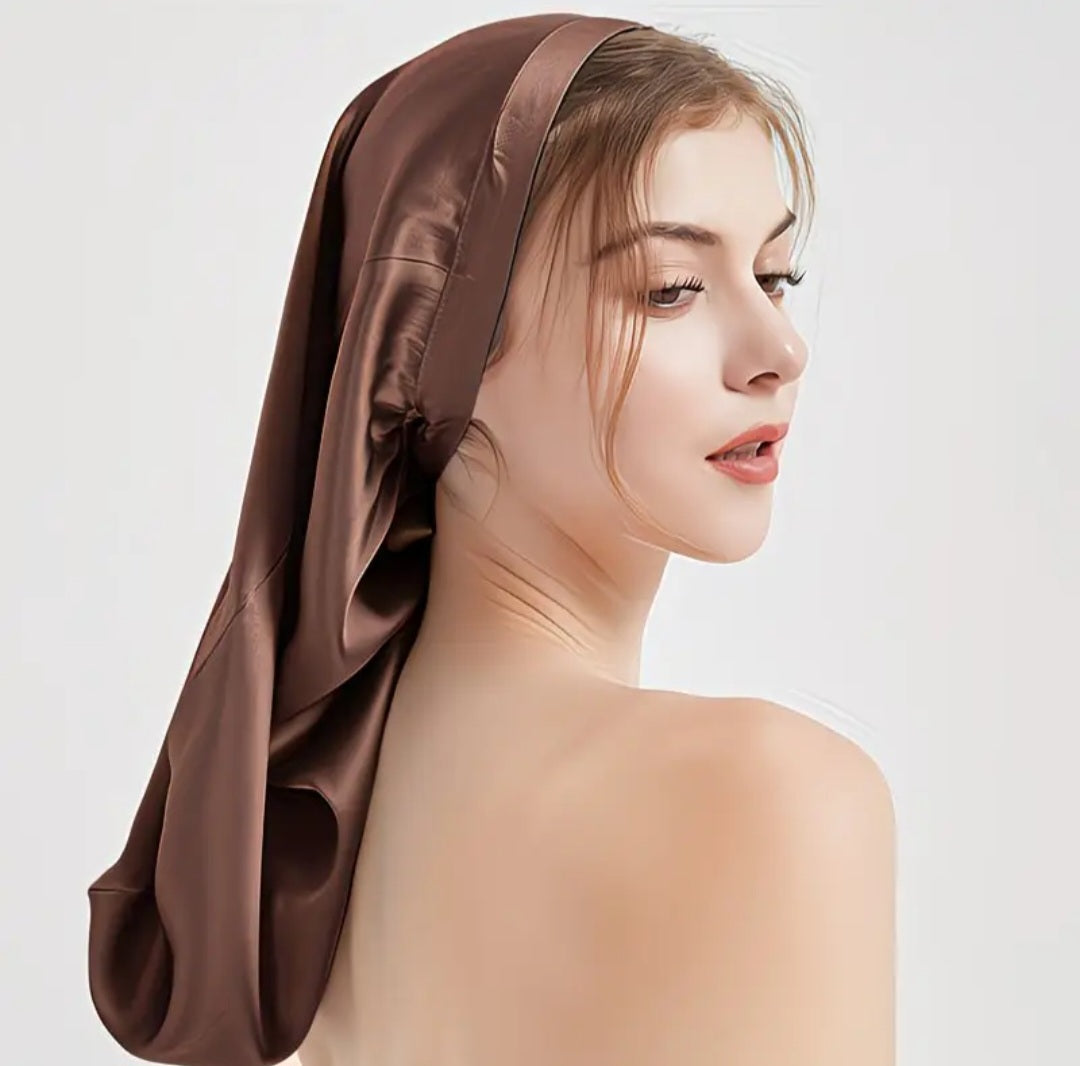 Bonnet de nuit en soie ajustable