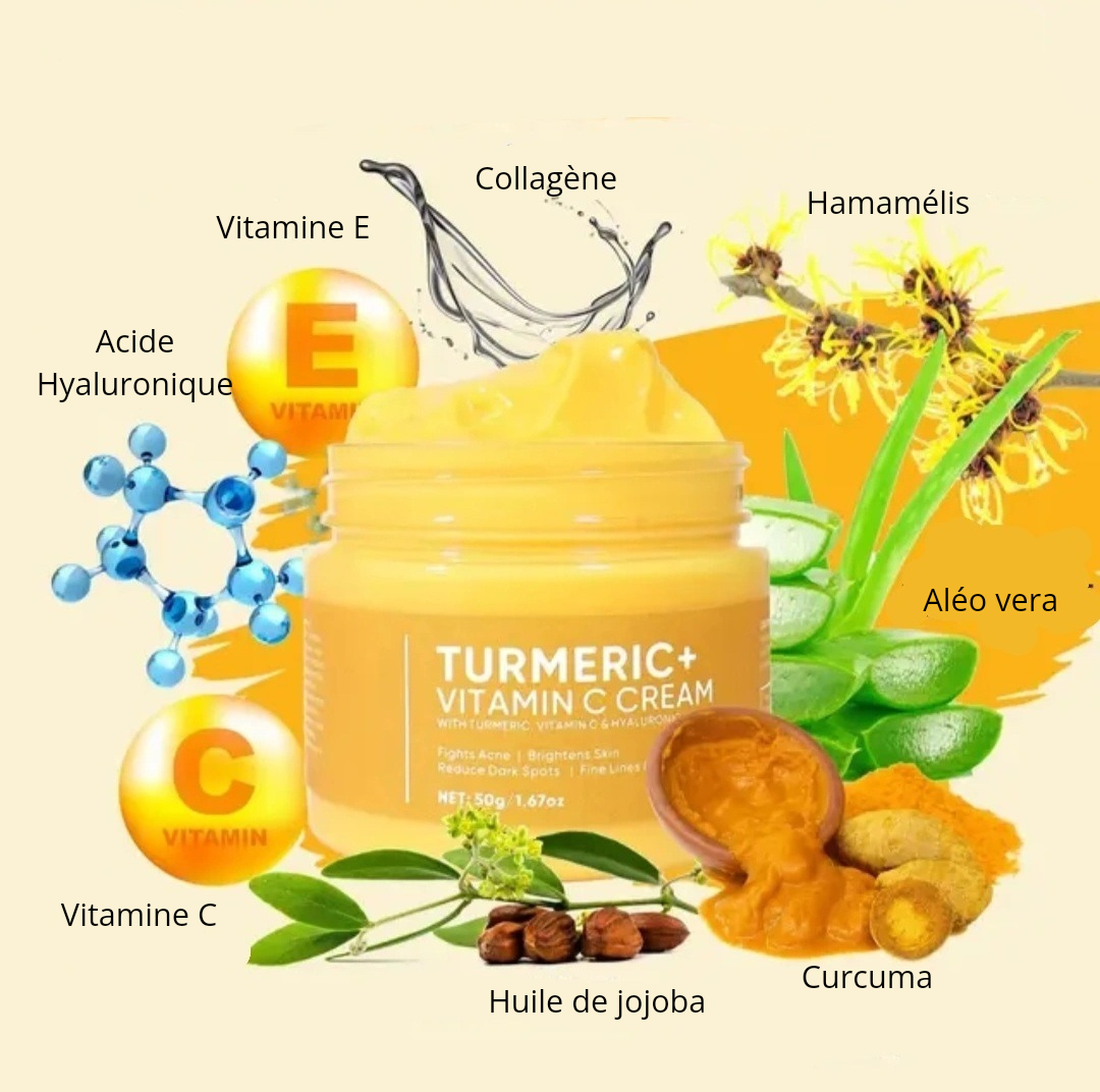 Crème lumière d'Or Tumeric+ Anti-taches- Éclat Sublime et Unification du Teint