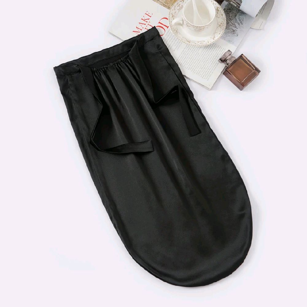 Bonnet de nuit en soie pour cheveux longs