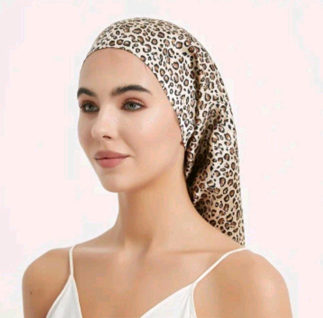 Bonnet de nuit en soie ajustable